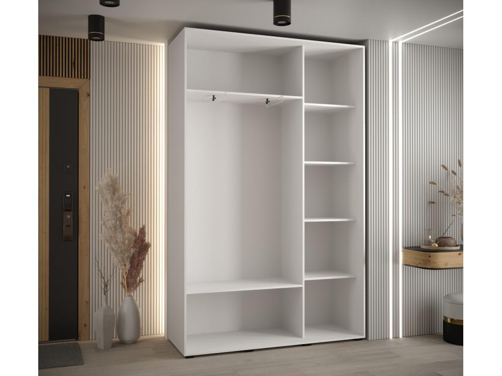 Armoire noire 3 portes, 150 x 45 x 235 cm