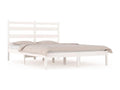 Matelas en bois massif blanc, 195,5 x 145,5 x 100 cm