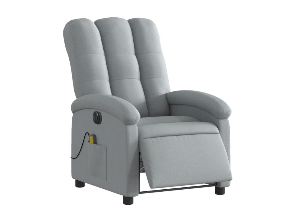 Fauteuil d'appoint électrique en tissu gris, 70 x 93 x 101 cm