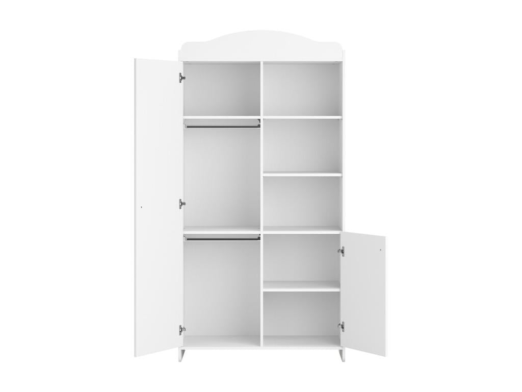 Armoire blanche 2 portes, 124,4 x 76 x 87 cm
