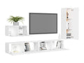 Meuble TV blanc 4 pièces, 30,5 x 30,5 x 30 cm