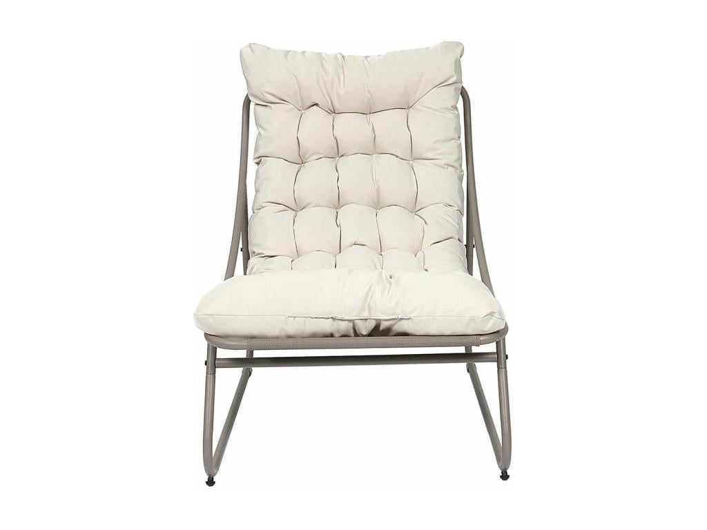 Fauteuil d'appoint en métal beige, 184 x 184 x 63 cm