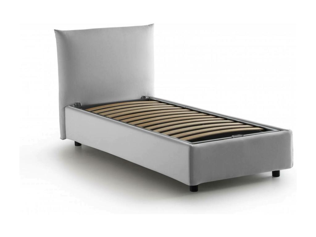 Matelas en tissu blanc avec rangement, 215 x 110 x 100 cm
