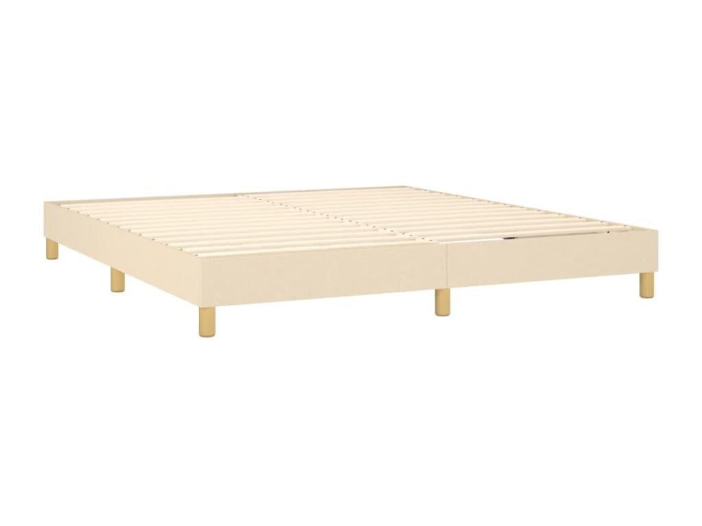 Matelas en tissu crème, 203 x 180 x 88 cm