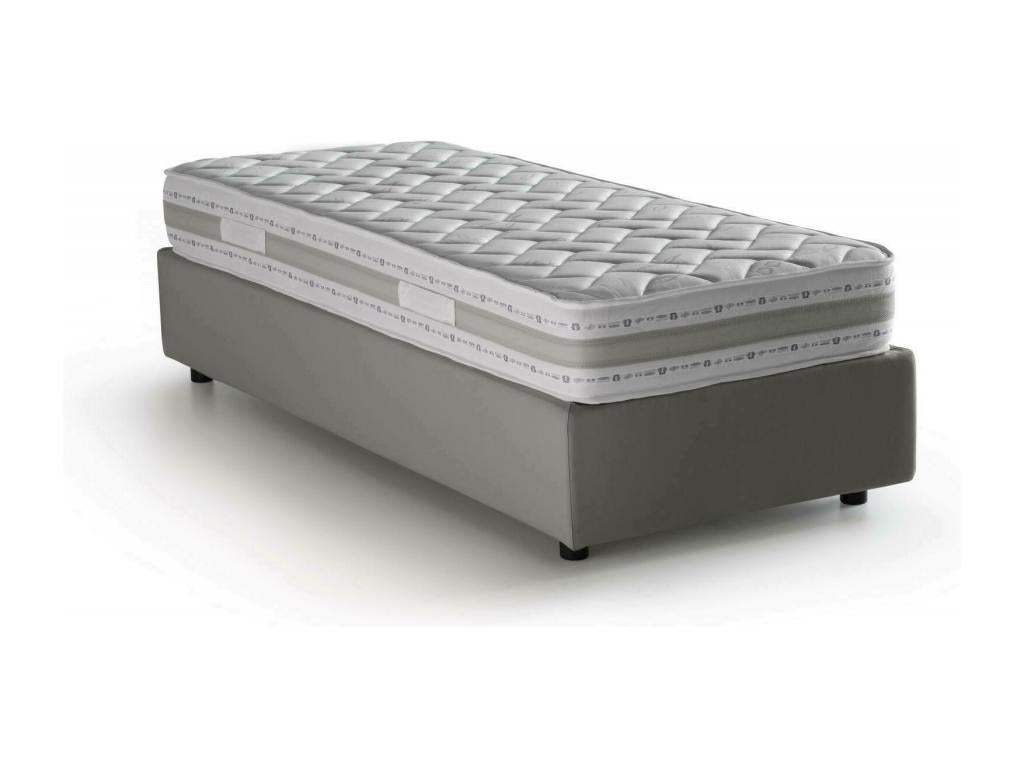 Matelas en tissu gris avec rangement, 205 x 95 x 32 cm