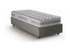 Matelas en tissu gris avec rangement, 205 x 95 x 32 cm
