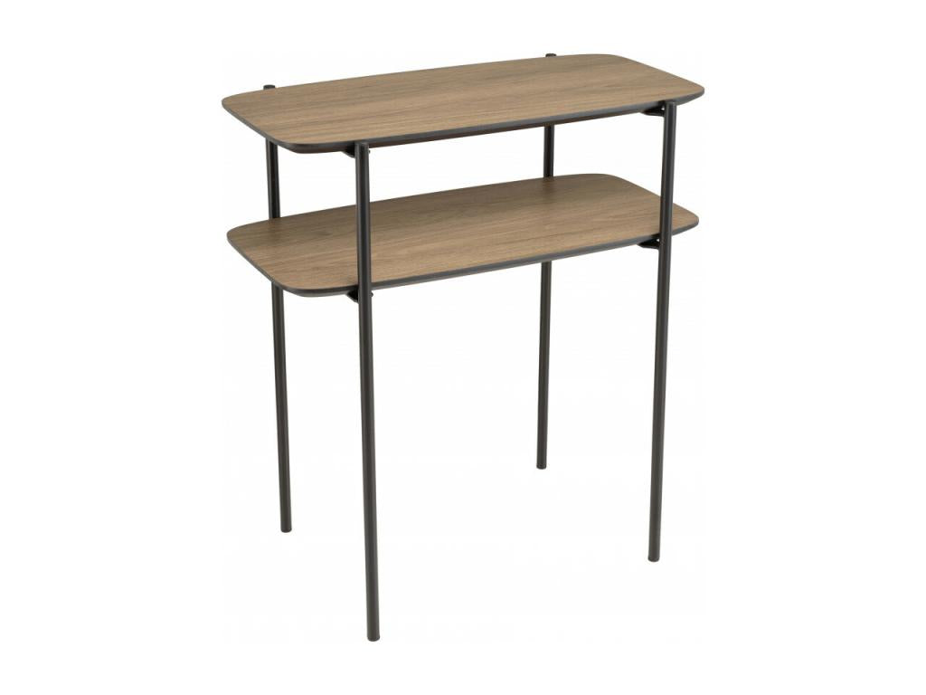 Table d'appoint en métal marron, 60,5 x 32 x 65 cm