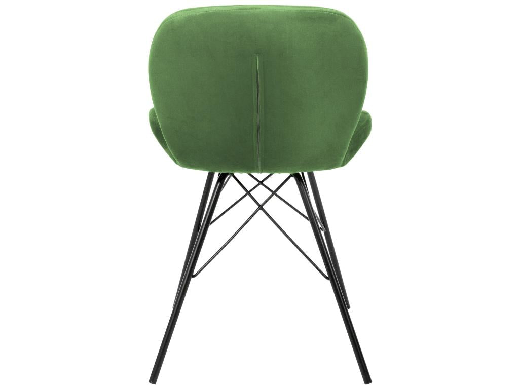 Fauteuil d'appoint en velours vert, 48 x 50 x 74 cm