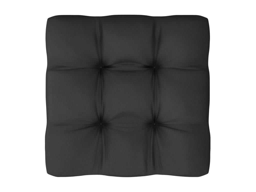 Ensemble de mobilier de jardin 9 pièces en pin noir avec coussins, 63,5 x 63,5 x 62,5 cm