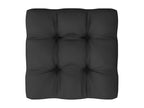 Ensemble de mobilier de jardin 9 pièces en pin noir avec coussins, 63,5 x 63,5 x 62,5 cm