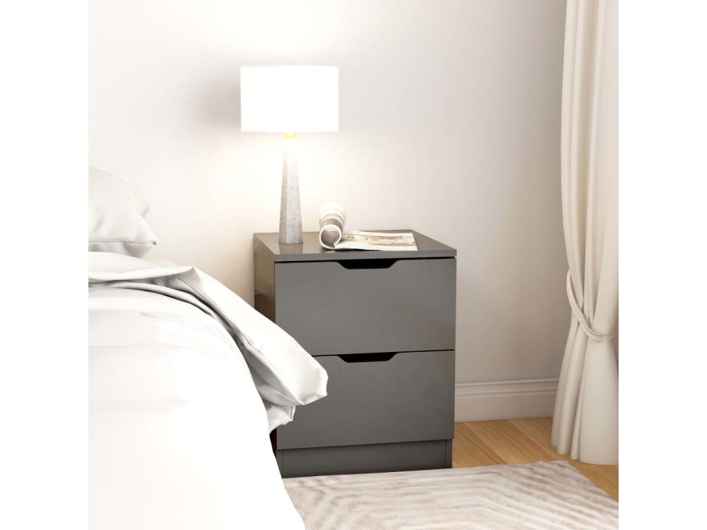 Ensemble de meubles gris 2 pièces, 40 x 40 x 50 cm