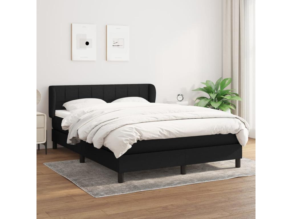 Matelas en tissu noir, 193 x 147 x 88 cm