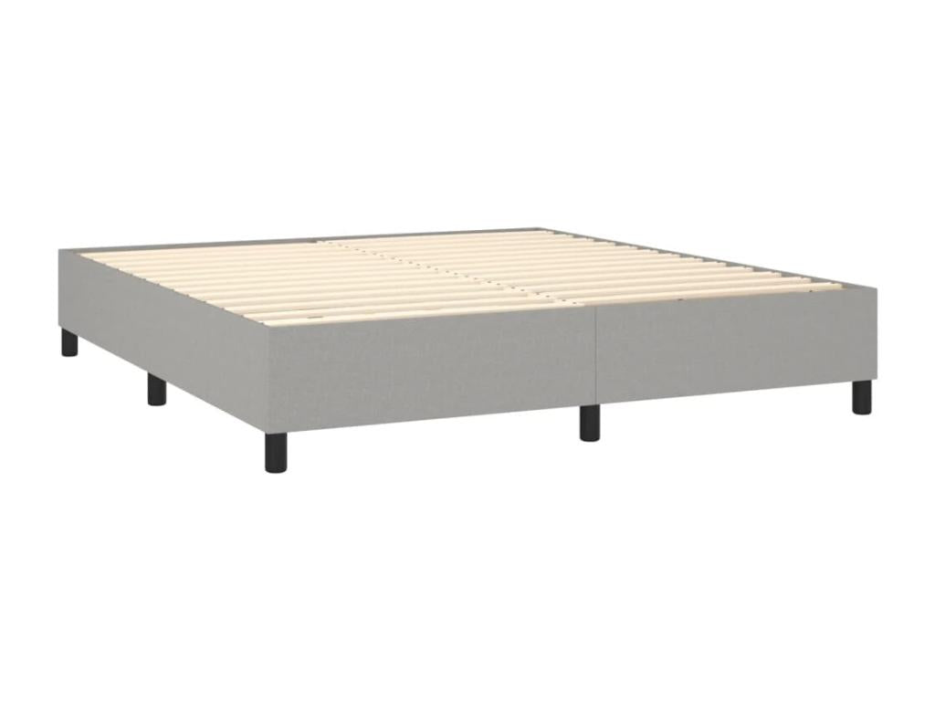 Matelas en tissu gris, 180 x 200 x 20 cm