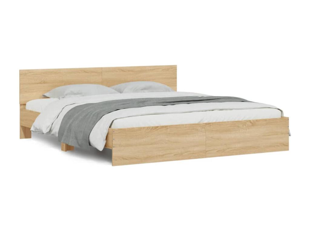 Matelas marron, 203 x 205 x 70 cm