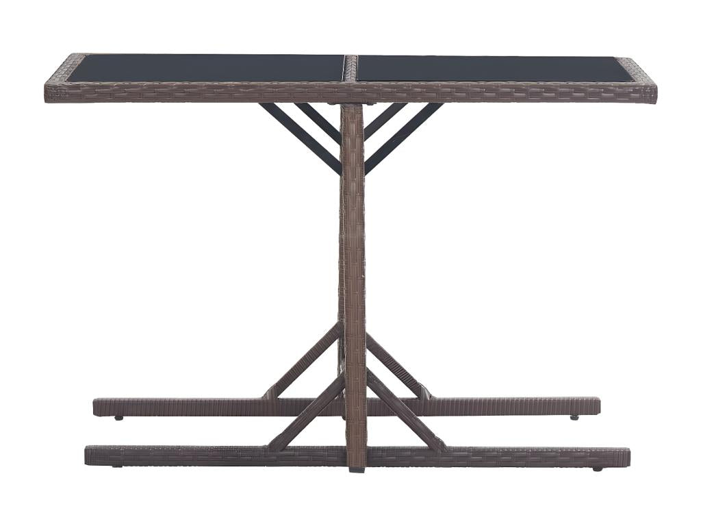 Table en verre brun, 75 x 40 x 37 cm