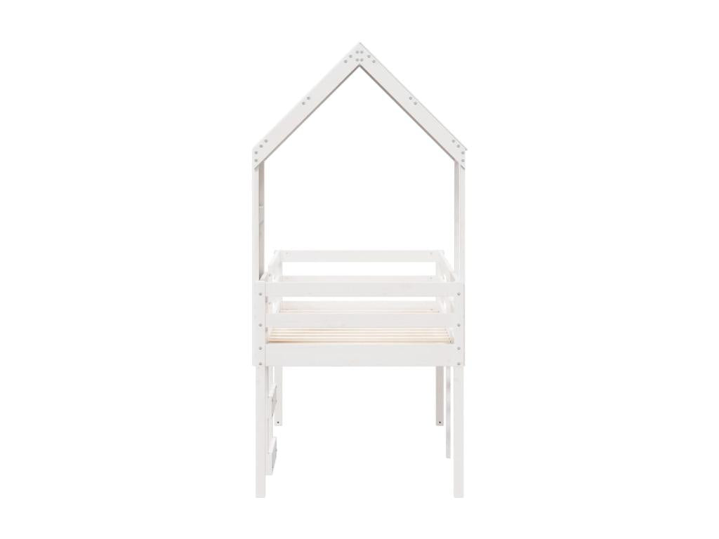 Matelas en bois de pin blanc, 195,5 x 80,5 x 89 cm