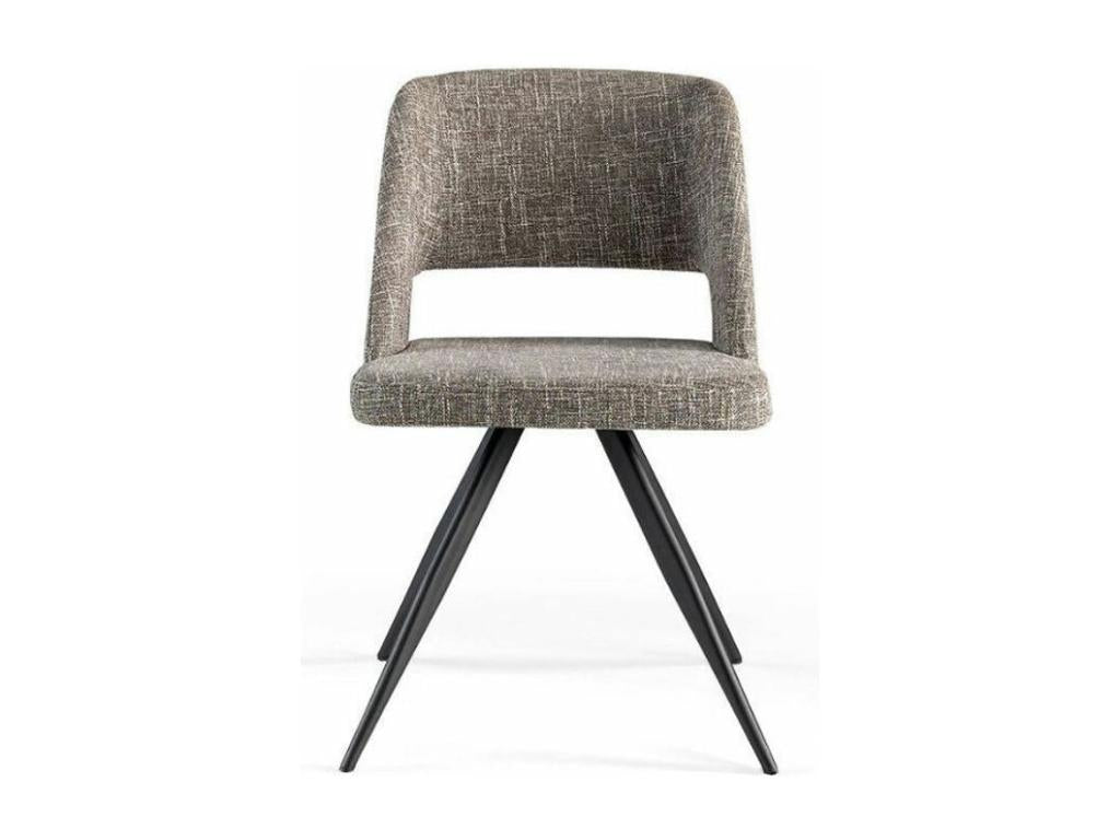 Chaise en tissu beige, 53 x 61 x 82 cm