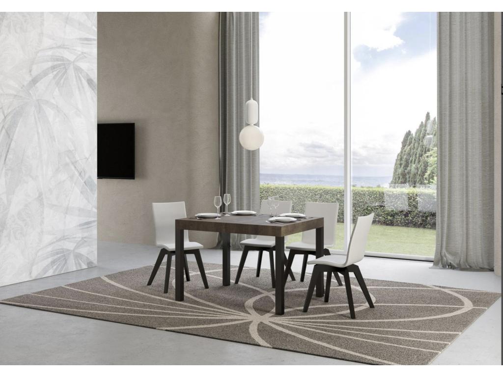 Table de salle à manger marron, 130 x 90 x 77 cm