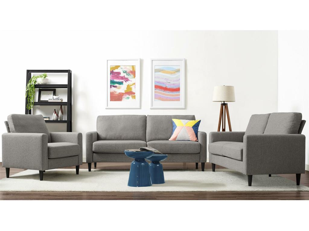 Canapé gris, 143 x 90 x 89 cm