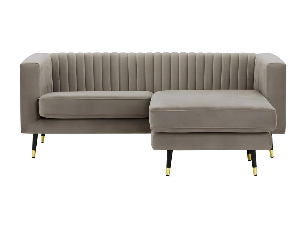 Canapé marron, 201 x 162 x 71 cm