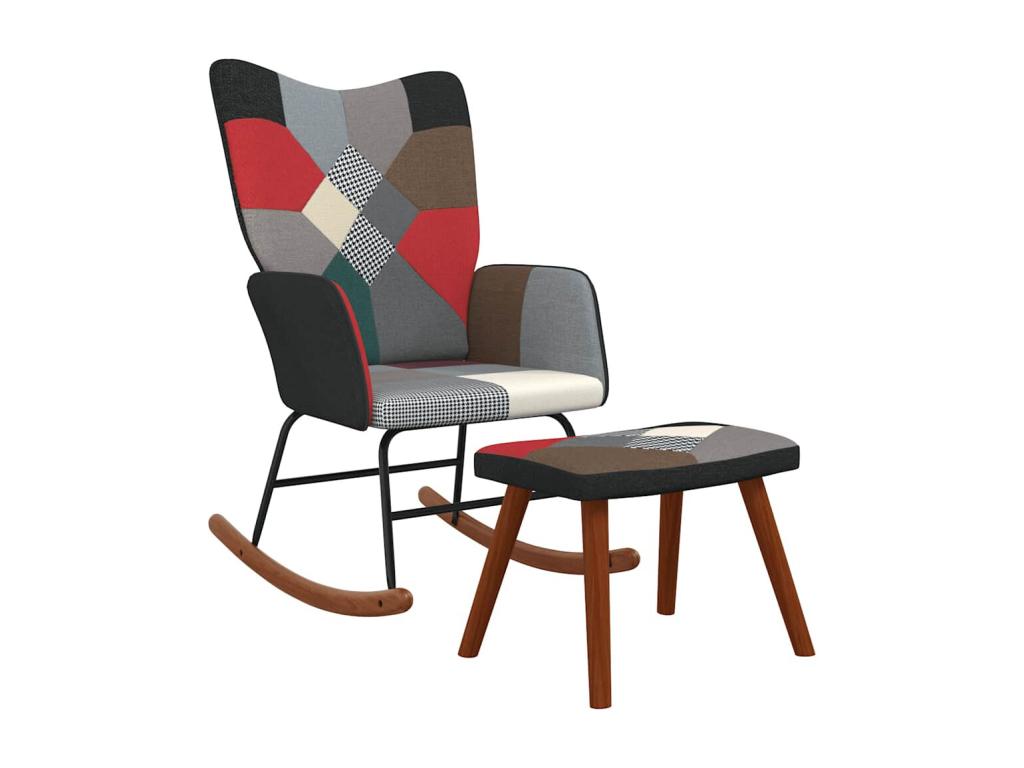 Chaise en tissu multicolore, 61 x 78 x 98 cm